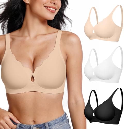 ProKloud Wireless Bras for Women Wave Push Up No Underwire Bralettes Seamless Full Coverage Support Lift Everyday Bra — image 1