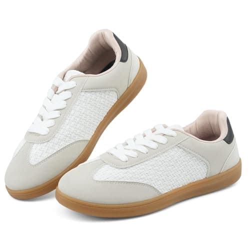 JENN ARDOR Lightweight Sneakers for Women Fashion Lace-Up Tennis Shoes Casual Comfortable Non-Slip Work Walking Everyday Shoes — image 1