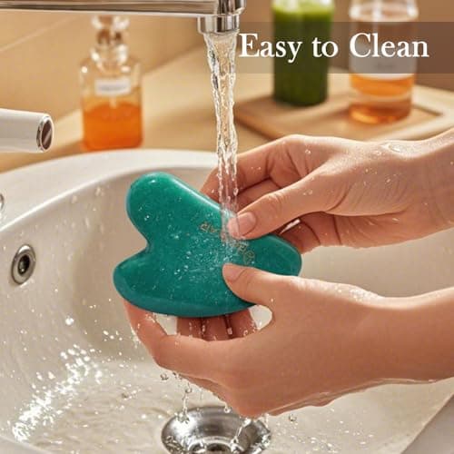 BESKAR Gua Sha Facial Tools, Natural Jade Stone Guasha Massager view 5