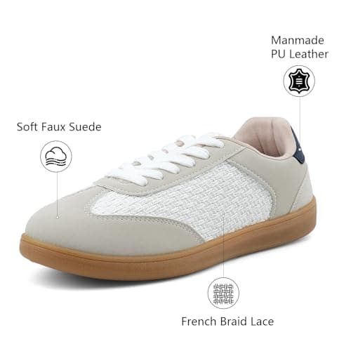 JENN ARDOR Womens Retro Fashion Sneakers Casual Walking Shoes Classic Non-Slip Comfort Dress Skate Shoes view 5