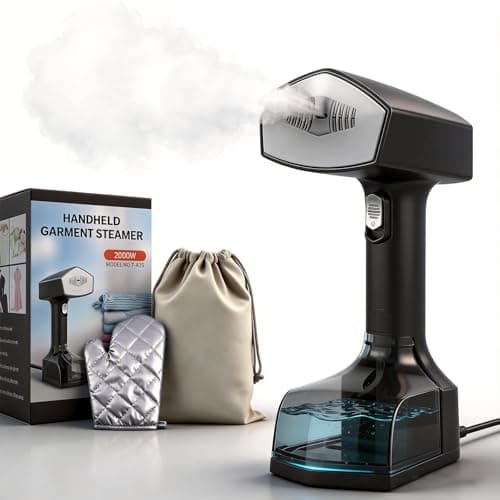 2000W Powerful Handheld Steamer for Clothes, 10-Second Heat-Up, 40g/min Steaming, 350ml Tank, 3 Adjustable Settings & Leak-Proof Design, Portable Garment Steamer for Travel and Home Use view 1