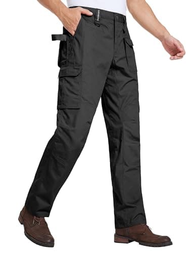 DURAWERK Men's Cargo Pants, Water Resistant Work Pants, Durable Ripstop Tactical Pants, EDC Hiking Pants, Hunting Pants view 5