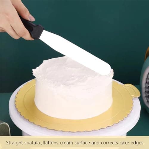 Kitchen Spatulas Set, Silicone and Stainless Steel (Straight, 10-Inch Blade) (8-Inch Blade) view 2