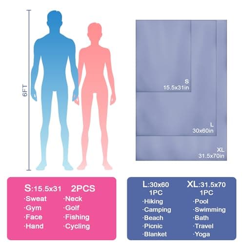 Yaozoon Microfiber Camping Towel for Face Quick Dry Lightweight Small Travel Body Beach Swimming Cycling Fishing Hiking Backpacking Towels(Navy Blue, 2 Pack S) view 3