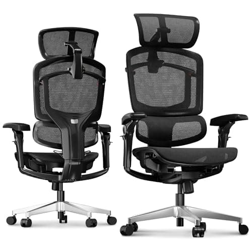 FLEXISPOT Ergoe-NEX PRO Ergonomic Office Chair Black – AeroWeave 5.0 Mesh Seat, 5D Lumbar, 7D Armrests, 4D Headrest, 551LBS Capacity – Office, Gaming, Home view 1