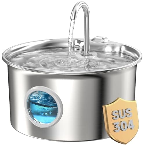 Cat Water Fountain Stainless Steel: Cat Fountain for Drinking - 88oz/2.6L — image 1