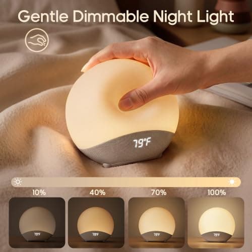 Night Light for Kids, RGB Egg Light for Nursery Breastfeeding, Soft Silicone Squeeze Light with Eye Caring, Timer, Temperature Display view 4