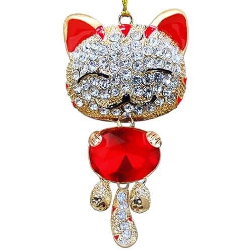 Cat Ornaments for Christmas Tree, Metal Cats Ornament with Rhinestone, Kitten Ornament, Personalized Pet Ornaments- Cat Lovers Gifts for Women, Owner, Mom — image 1