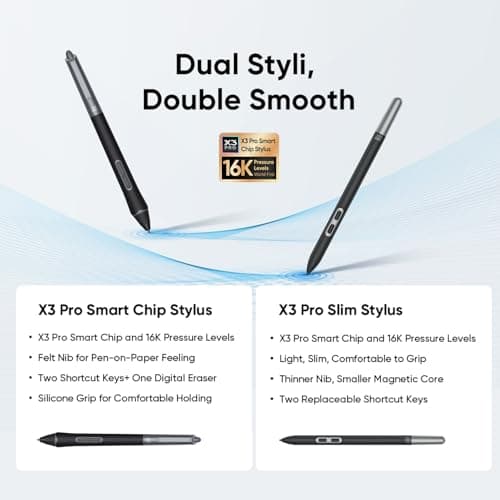 XPPen Artist Pro 24 Gen2 23.8" Drawing Tablet with Screen, △E < 1 Graphic Tablet with Full Laminated AG Screen, Drawing Monitor with Dual 16384 Pen Pressure Battery-Free Stylus, Mini Keydial view 4