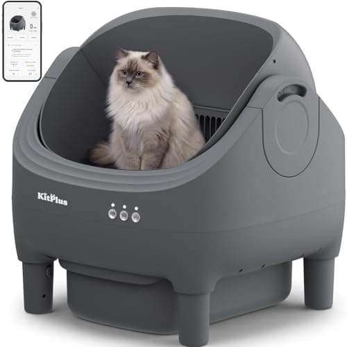 Self-Cleaning Cat Litter Box, Open-Top Automatic Litter Box with APP Control, Odor-Control & Low-Noise Design, Large Capacity, Safe for Multiple Cats view 1