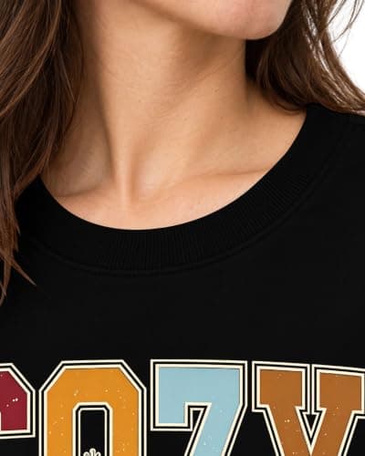 Aiyino Women's Christmas Cozy Season Retro Graphic Sweatshirt view 6