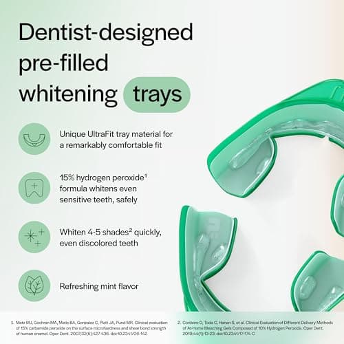 Opalescence Go 15- Prefilled Teeth Whitening Trays Kit - 15% Hydrogen Peroxide - (10 Treatments) Dentist Recomended - Made by Ultradent Products. Teeth Whitening Kit -Mint - 5194-1 view 2