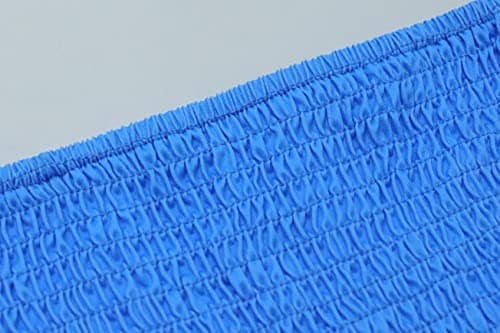 Sumtory Women Tie Dye Tube Tops Pleated Stretchy Ombre Strapless Shirts view 4