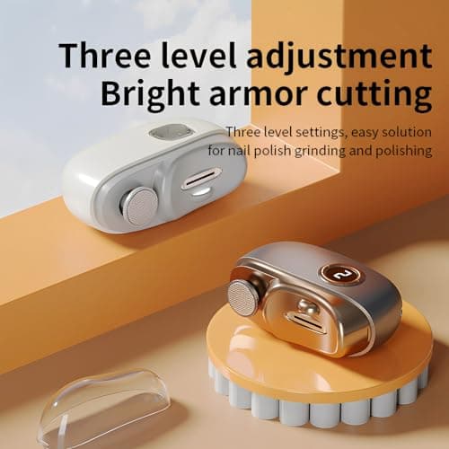 3-in-1 Automatic Electric Nail Clippers with Display, LED Light & Storage Toenail Clippers, Polishing Smart Electric Nail Trimmer, 3 Speeds Nail Cutter for Seniors, Men, Adults Pink view 4