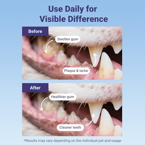UZENEY Pet Teeth Cleaning Wipes for Dogs&Cats, 60 pcs Dental Finger Wipes, Larger Sized, Plant Extract Ingredients Refresh Breath & Control Plaque & Protect Gum, Dog Tooth Brushing Kit, Unscented view 3