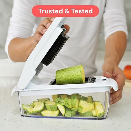 Fullstar The Original Pro Chopper - Vegetable Chopper and Spiralizer, Food Chopper with Container, Fruit Slicer, Kitchen Gadgets & Gifts, Home Essentials (4 in 1, White) view 2