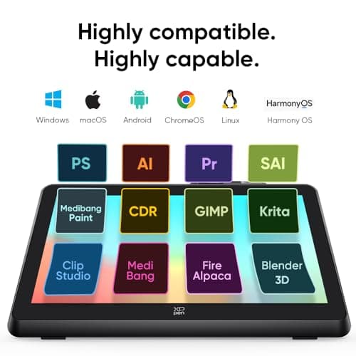 XPPen Artist 22 Plus 130% sRGB Drawing Tablet with Screen, 16.7 Million Colors Art Tablet with 16384 Pressure Stylus, Full Laminated, Anti-Glare Display Computer Graphic Tablet (22 inch) view 5