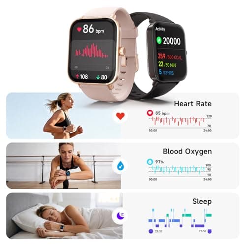 Smart Watch for Women,1.85''HD Screen,Alexa Built-in compatible iOS/Android view 6