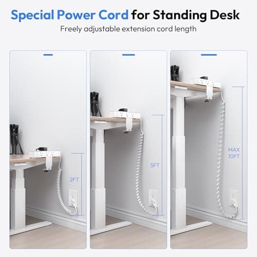 NTONPOWER Desk Clamp Power Strip 10 FT, 30W USB C Fast Charging Station view 3