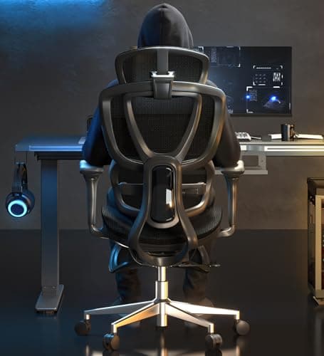 FLEXISPOT Sentinel Ergonomic Gaming Chair with Dual-Wing Adaptive Lumbar, 3D Armrests, 3-Position Recline up to 120°, Height-Adjustable Backrest, Premium Mesh Computer Desk Chair for Home & Office view 1