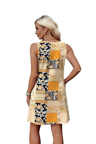 WEESO Summer Dresses for Women Tank Casual Sleeveless Casual Mini Fashion Beach Vacation Dresses with Pockets view 5