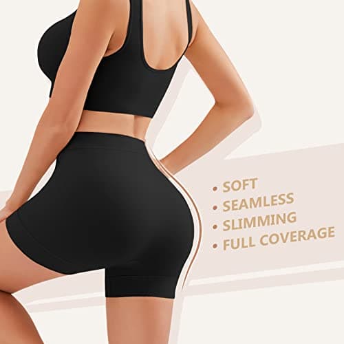 YADIFEN 3 Pack Slip Shorts for Women Under Dress, Anti Chafing Underwear Seamless Shaping Boyshort Panties Comfy Shorts view 2