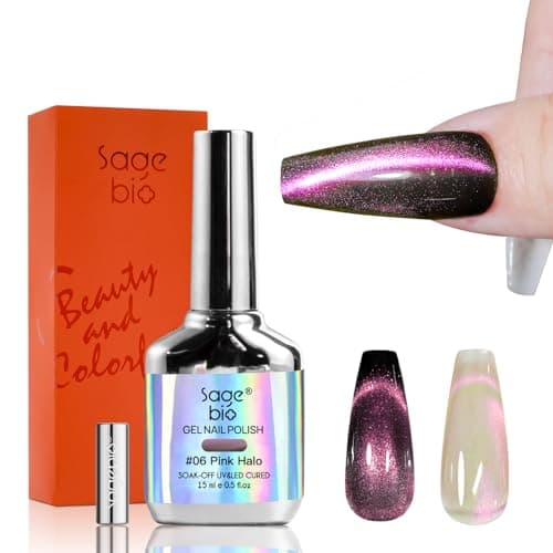 SAGEBIO Blue Tears Cat Eye Gel Nail Polish, 15ml, Long-Lasting for 4 Weeks, Magnetic Effect Gel for Stunning Nail Art, 06 — image 1