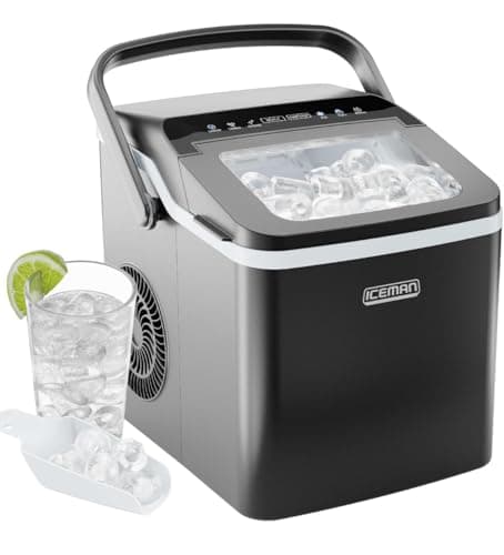 ICEMAN Dual-Size Ice Maker Countertop - Portable Ice Machine, Large and Small Ice Machine Maker with Self Cleaning, 9 Cubes in 7 Mins, 22lbs/24hrs, for Home, Kitchen, Office, Party, Ice Scoop Included — image 1