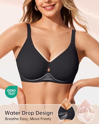 LetsJoli Wireless Bras for Women No Underwire Jelly Bras Seamless Push Up Full Coverage Bralettes Comfortable Everyday Bra view 2