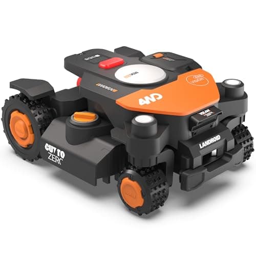 Worx Landroid Vision Cloud 4WD Robot Lawn Mower, No Perimeter Wire Robot Mower for 1/4 Acre, AI Obstacle Avoidance + RTK Cloud Navigation, 84% Slope, Auto Mapping, App Control, Cut-to-Zero, WR341 view 1
