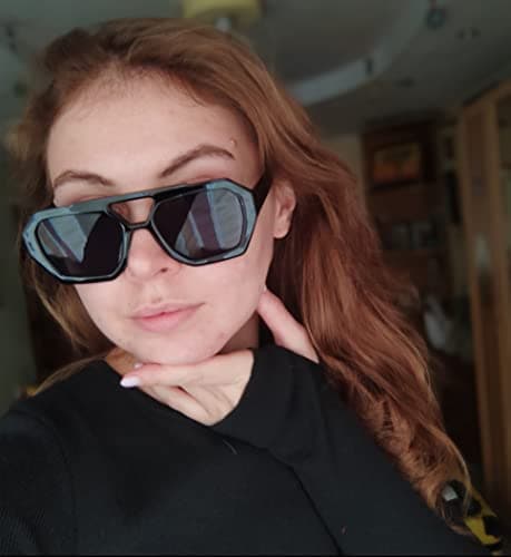 FEISEDY Vintage Square 70s Flat Pilot Sunglasses Women Men Fashion Sunnies B4108 view 3