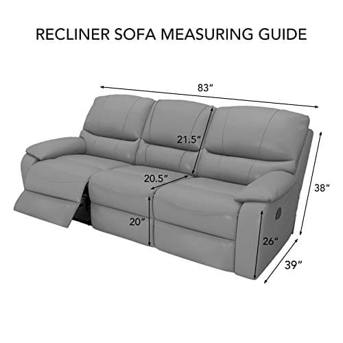 PureFit Super Stretch 3 Seats Recliner Sofa Couch Cover with Pocket – Non Slip Soft Sofa Slipcover, Washable Spandex Reclining Furniture Protector for Kids, Pets (Recliner Sofa, Red) view 3