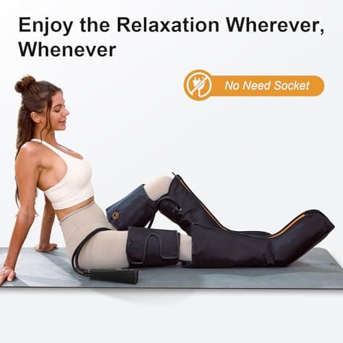 QUINEAR Advanced Full Leg Air Compression Massage, Leg and Foot Massager with Remote, Foot Calf & Thigh Massager for Swollen Legs view 2
