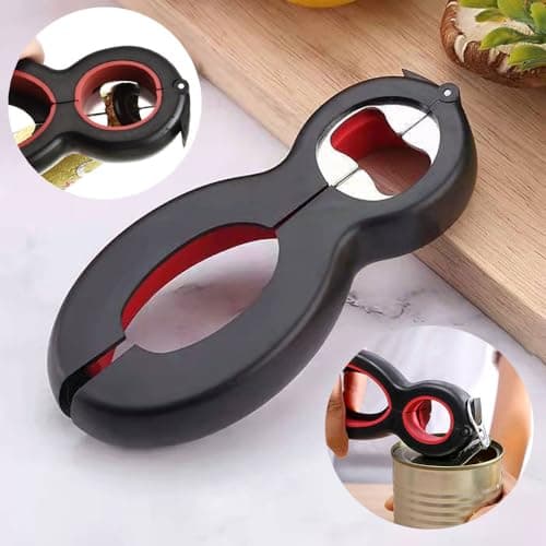Multifunctional Jar Opener for Weak Hands, Adjustable Manual Jar & Bottle Opener with Easy Pull Ring, Tear Film, Easy Grip, Effortless Can Opener Any Size Jar Lid Opener for Seniors with Arthritis view 2