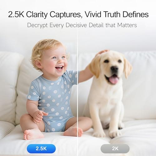 CINMOORE 2.5K Indoor Security Camera 4pack, Non-Subscription AI Person/Pet/Cry Detection, 4MP Pet/Dog/Cat/Baby Camera w/Phone App, Pan Tilt WiFi, Night Vision, Full Duplex Audio for Home Security view 4