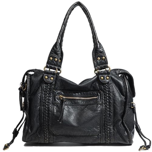 Geelyda Crossbody Bags for Women, Washed Soft Leather Large Tote Bag, Y2K Hobo Bag, Vintage Handbags Shoulder Bag — image 1