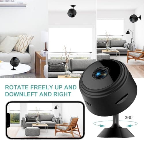 Honey Tour Small Pet Camera, Indoor WiFi 1080P Dog & Cat Security Camera Long Distance for Pets view 5
