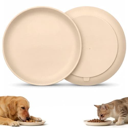 Onyucean Non-Slip Cat & Dog Food Bowl, Shallow Wide Pet Plate for Puppy Kitten, Unbreakable Silicone Feeding Bowls for Cat Dog & Pets, Heavy Duty, Dishwasher Safe, Mess-Free — image 1