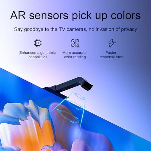 MIHEAL TV LED Backlight with Sensor,16.4FT RGB Strip Lights for 55-65 inch PC, TV, Monitor, Smart TV Lights Behind That Sync with Screen, Compatible with App Music Sync, for Gaming Room view 3