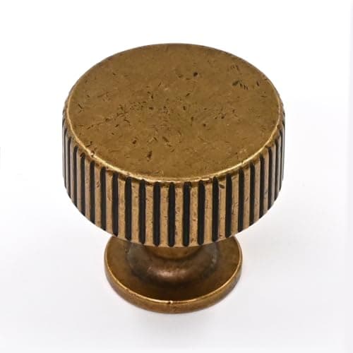 Asidrama 10 Pack Antique Brass Kitchen Cabinet Knobs Cabinet Hardware Zinc Knobs for Dresser Drawers — image 1