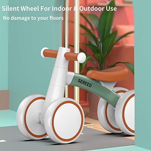 SEREED Baby Balance Bike for 1 Year Old Boys Girls 12-24 Month Toddler Balance Bike, 4 Wheels Toddler First Bike, First Birthday Gifts view 5