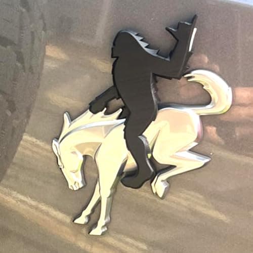 Add-A-Squatch Emblem for Bronco,3"x4" Tailgate Overlay - Design 3D Raised SUV Accessory (Relax, Black) view 5