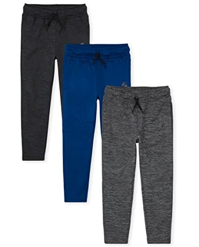 The Children's Place,Active Jogger Pants,3 Pack,Black/Blue/Heather Gray,XLarge (14)