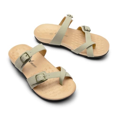 Athlefit Orthopedic Sandals for Women with Arch Support Adjustable Comfort Walking Orthotic Flip Flops view 6