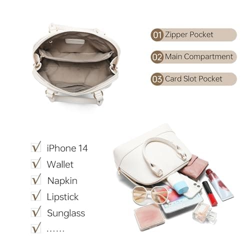 Goinsound Leather Satchel Bags for Women Small Purse for Women Satchel Crossbody Bags for Women view 4