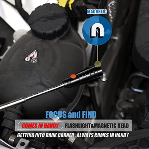 VIBELITE Gifts for Men, Magnetic Flashlight with Tool Magnetic Lanyard, Telescoping Magnet Pickup Tool, Cool Gadgets Valentines Day Gifts for Him, Men, Teen Boys, Husband, Boyfriend view 5