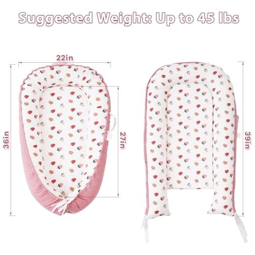 Dog Beds Crate Pad for Medium Dogs, Reversible Ultra Soft Beds, Washable Cover, Comfy Kennel Pad for Dogs Cozy Sleeping Mat, 36inch, Pink view 6