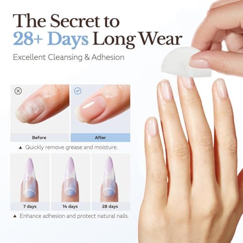 AZUREBEAUTY 4-in-One Nail Prep Pads-Dehydrator & Primer Wipes for Gel, Acrylic & Press On Nails, No Spill, No Brush, Fast & Easy Nail Cleaner Prep, Travel Friendly 84PCS (2 Boxes) view 4