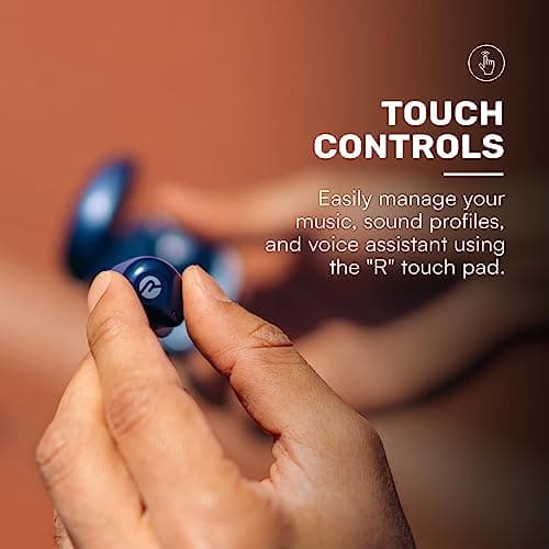 Raycon Fitness Bluetooth Wireless Earbuds + Microphone with Active Noise Canceling, Sweat & Water-Resistant Earphones, Running Headphones, Ear Buds Wireless Bluetooth 56 Hours Playtime (Blue) view 6