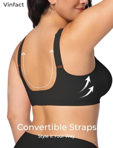 Vinfact Womens V Lace Wireless Seamless Bras No Underwire Comfort Push Up Bras Supportive Full Coverage Bralettes T Shirt Bra view 4